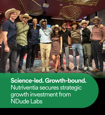 Nutriventia Secures Growth Investment from NDude Labs